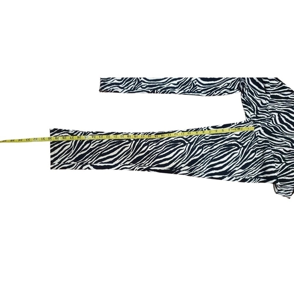 Zara Zebra Print Leggings Pants Black White Size L New without Tags. - Picture 6 of 8